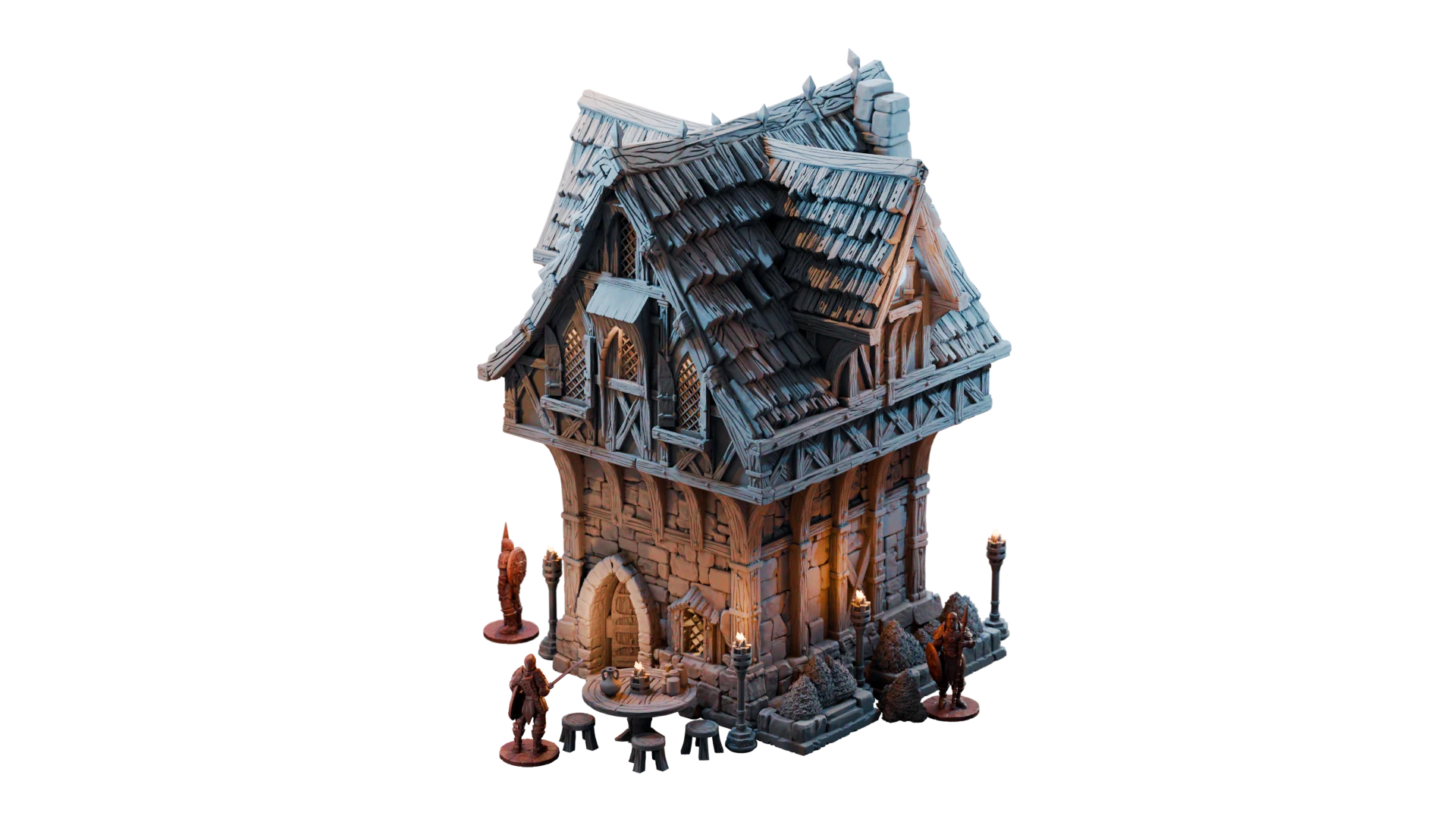 Guardia’s Guildhall — complete exterior render